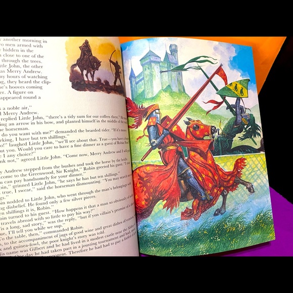 ROBIN HOOD VINTAGE 90s HARDCOVER BOOK GREAT ILLUSTRATIONS DERRYDALE  BOOKS - Picture 4 of 16